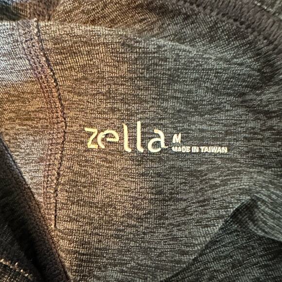 Zella Full Zip Jacket Gray Mock Neck Long Sleeve Size Medium - Picture 5 of 6